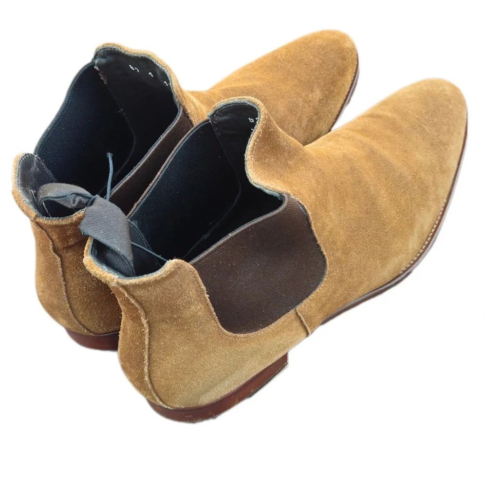 To Boot New York Mens Size 13 Tan Suede Chelsea Boots Italian Classic